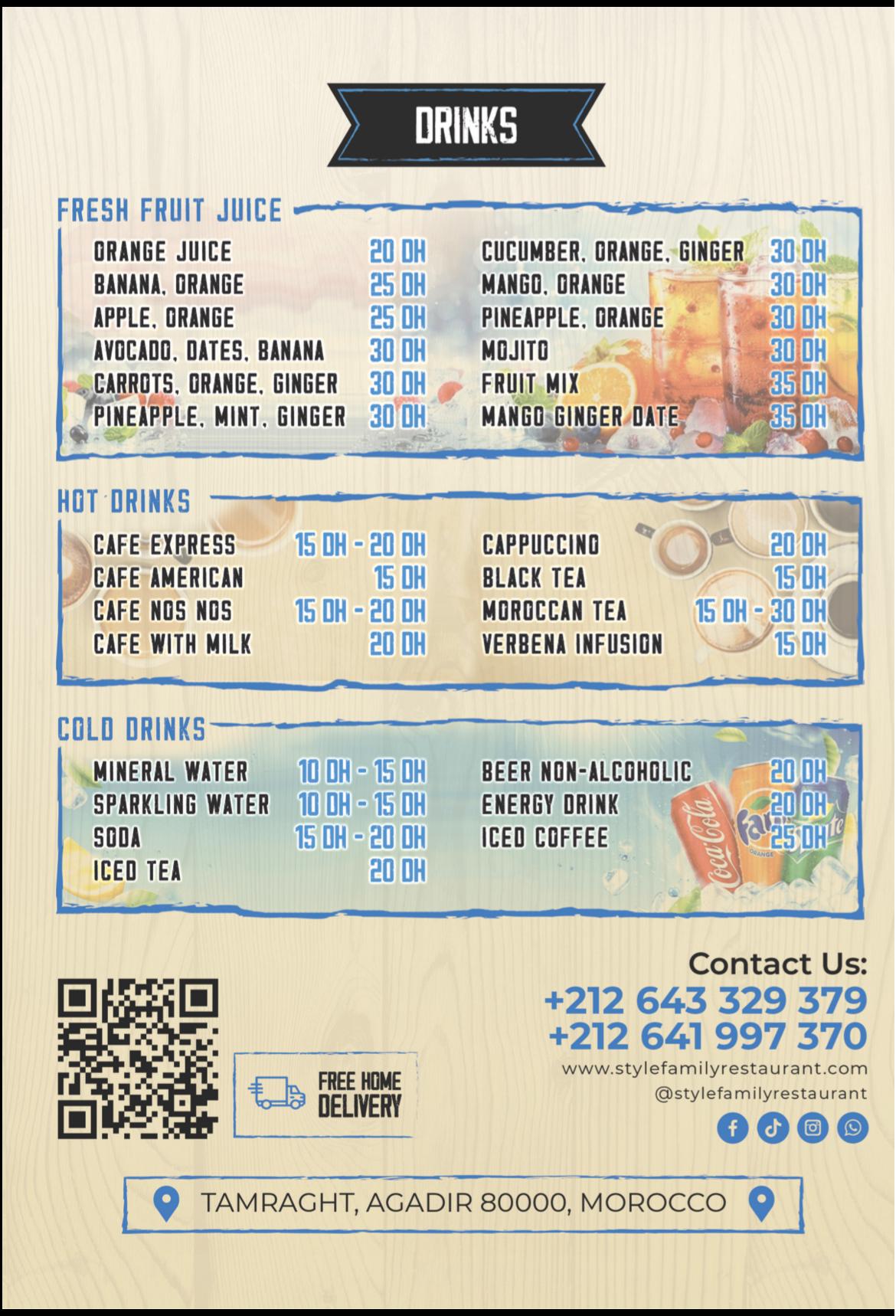 Drinks Menu